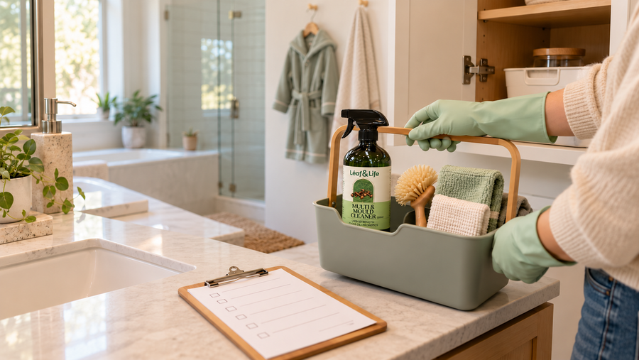 Non-Toxic Bathroom Cleaning Checklist for Families